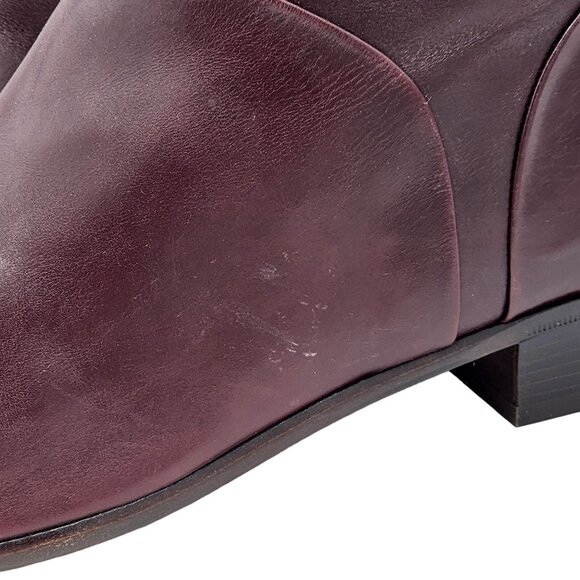 14D Vintage NEW Bally Calfskin Leather Dress Boots Burgundy Brown Italy with Box - Picture 8 of 16